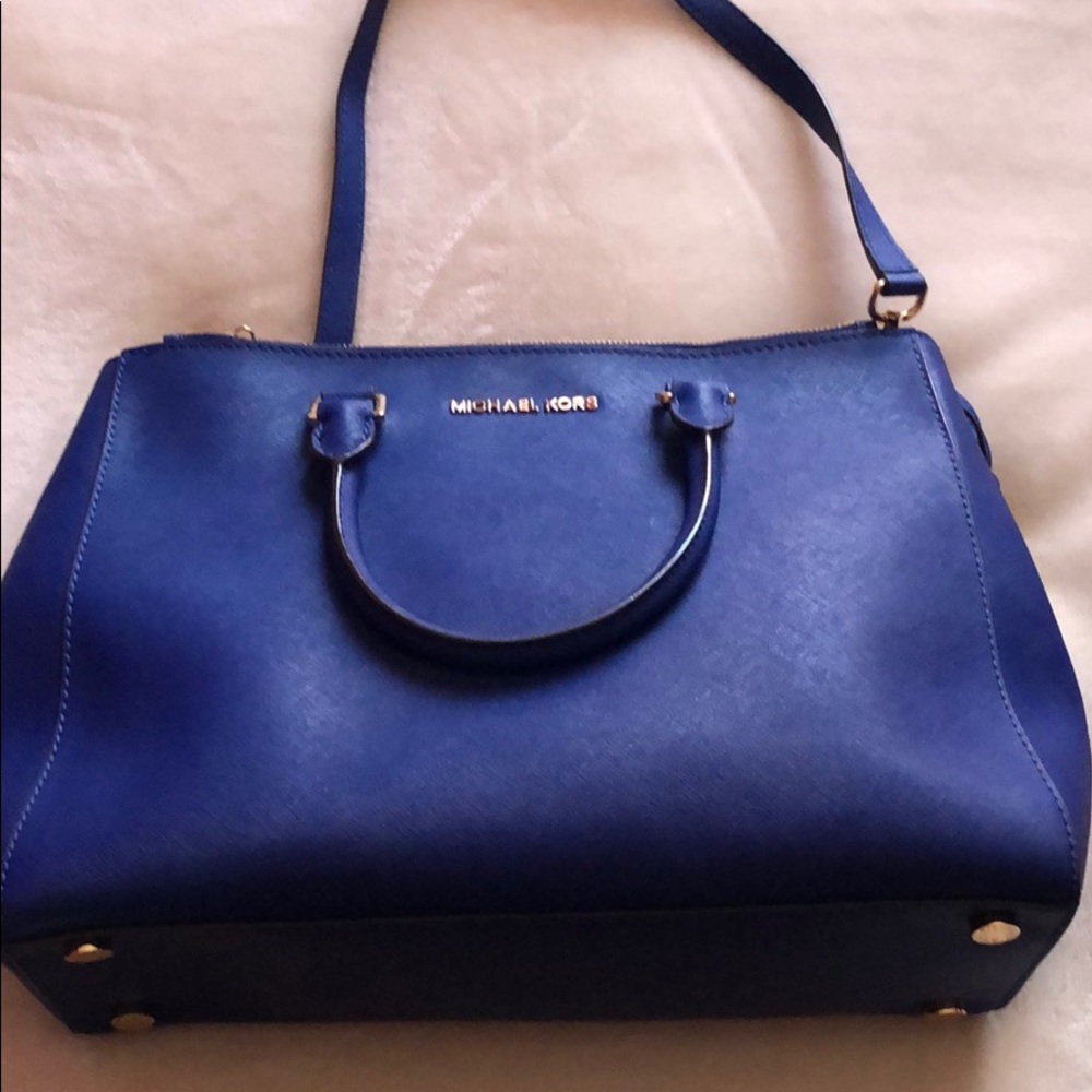 Authentic Michael Kors tote in sapphire blue